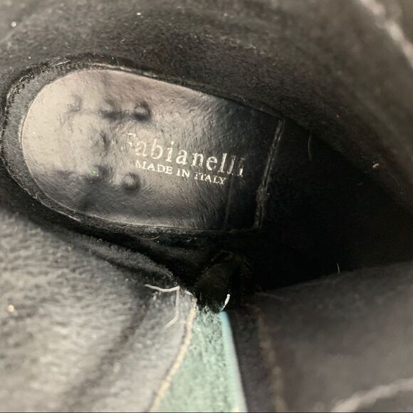 Fabianelli Black Leather Heeled Side-zip Booties S6 - Picture 9 of 14